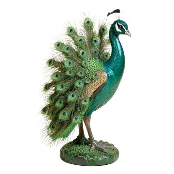 Peacock Plumage Garden Statue