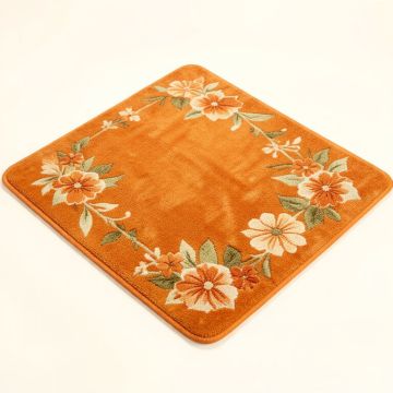 Rv Camper Camping Wander Rectangle Microfiber Non-Slip Floral Bath Rug (synthetic illustration; no displayed measurements)