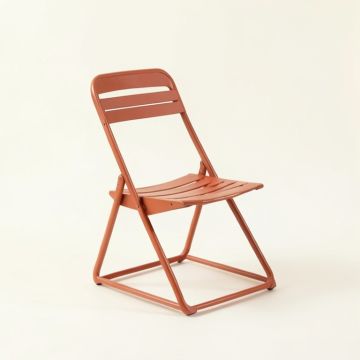 Ash Crossing Folding Outdoor Chair - Terracotta (synthetic illustration; no displayed measurements)