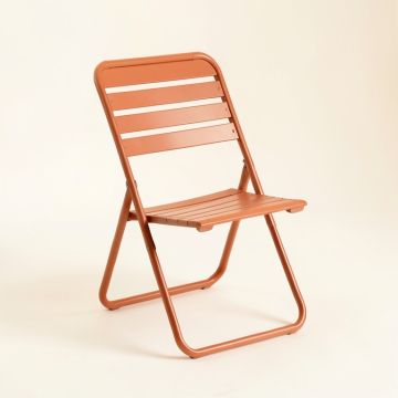 Bay Dale Folding Outdoor Chair - Terracotta (synthetic illustration; no displayed measurements)