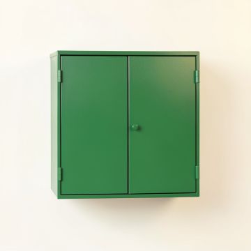 Slate Crest Wall-Mounted Laundry Cabinet - Green (synthetic illustration; no displayed measurements)
