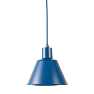 Olive Bluff Pendant Light Suspended From One Plain Cable - Blue