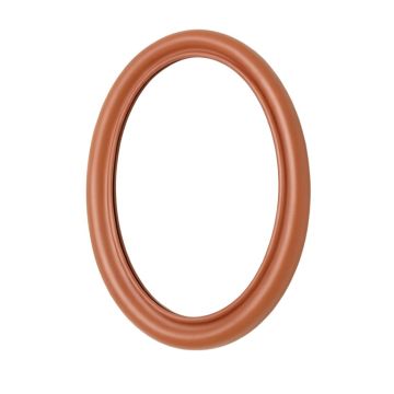 Holly Branch Framed Wall Mirror - Terracotta