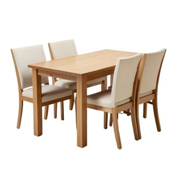 Speights 5 - Piece Rubberwood Solid Wood Dining Set