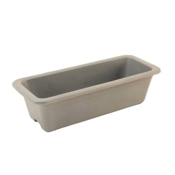 Pine Branch Empty Railing Planter With Integral Brackets - Gray