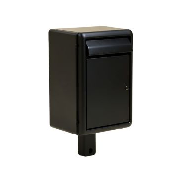 Stratford All-In-One , Medium , Plastic , Mailbox & Post Combo , Black