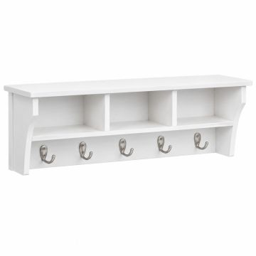Brook Bend Wall-Mounted Entryway Organizer Shelf - White