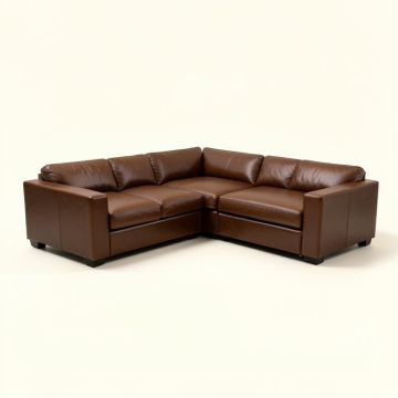 Lidio 159.5 '' Wide Genuine Leather Symmetrical Modular Corner Sectional (synthetic illustration; no displayed measurements)