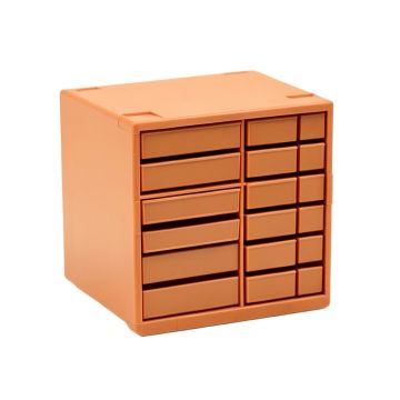 Vale Branch Small-Parts Storage Drawer Cabinet - Terracotta
