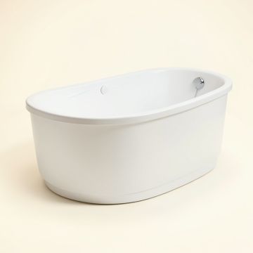 Sheba 72 '' X 28 '' Freestanding Soaking Acrylic Bathtub (synthetic illustration; no displayed measurements)