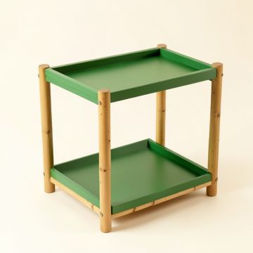 Cliff Bridge Empty Countertop Canister Rack - Green (synthetic illustration; no displayed measurements)