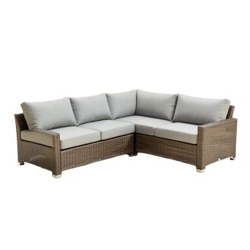 Kamree 85.4 Wide Outdoor Wicker Patio Sectional With Cushions