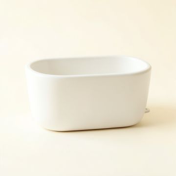 Vale Bend Empty Railing Planter With Integral Brackets - White (synthetic illustration; no displayed measurements)