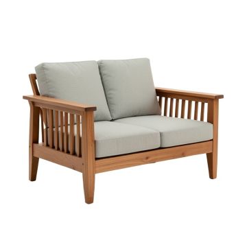 Montford 52.75 '' Wide Outdoor Teak Loveseat With Cushions