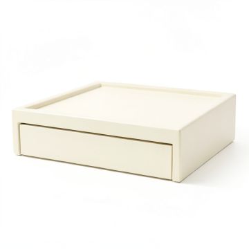 Juniper Dell Desktop Monitor Riser - Ivory (synthetic illustration; no displayed measurements)