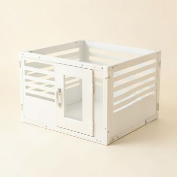 Cliff Crossing Empty Furniture-Style Pet Crate - White (synthetic illustration; no displayed measurements)