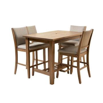 Toddington 3 Piece Bar Height Dining Set With Cushions