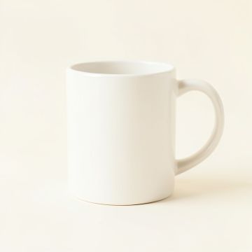 Sage Bend Ceramic Mug - White (synthetic illustration; no displayed measurements)