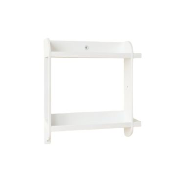 Alina Wall Mounted Wine Bottle & Glass Rack In White