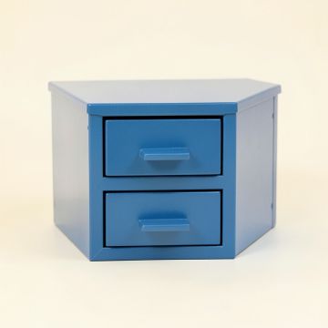 Wren Arc Small-Parts Storage Drawer Cabinet - Blue (synthetic illustration; no displayed measurements)