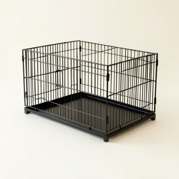 Clay Dale Empty Furniture-Style Pet Crate - Black (synthetic illustration; no displayed measurements)