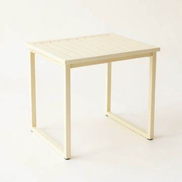 Fern Crest Compact Balcony Table - Cream (synthetic illustration; no displayed measurements)