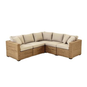 Aiyah Patio Sectional With Cushions (synthetic illustration; no displayed measurements)