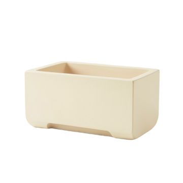 Cedar Brook Empty Raised Planter - Cream