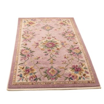 Benningfield Floral Hand Knotted Plum Area Rug