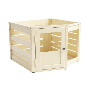 Stone Arc Empty Furniture-Style Pet Crate - Cream