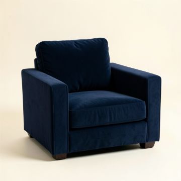 Pine Bluff Upholstered Armchair - Navy (synthetic illustration; no displayed measurements)