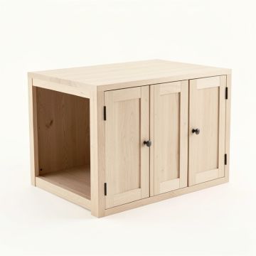 Stone Bluff Empty Furniture-Style Litter Enclosure - Beige (synthetic illustration; no displayed measurements)
