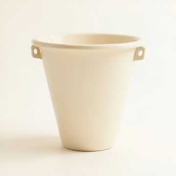 Ash Bend Empty Railing Planter With Integral Brackets - Cream (synthetic illustration; no displayed measurements)