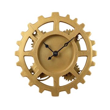 Oversized Gilded Gears 24 '' Wall Clock