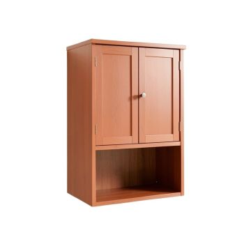 Holly Bluff Wall-Mounted Laundry Cabinet - Terracotta