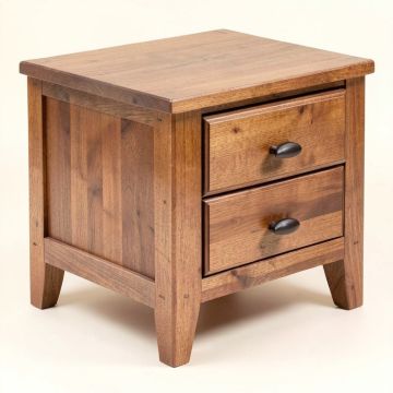 Saintcroix Solid Wood 2 - Drawer End Table (synthetic illustration; no displayed measurements)