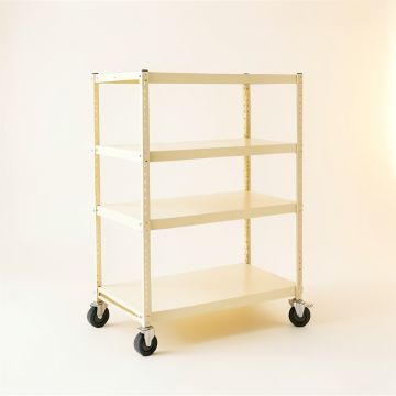 Hazel Bluff Empty Rolling Workshop Cart - Ivory (synthetic illustration; no displayed measurements)