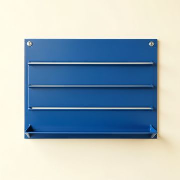 Moss Dell Empty Wall-Mounted Tool Organizer Panel - Blue (synthetic illustration; no displayed measurements)