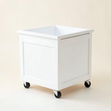 Linden Bluff Empty Rolling Workshop Cart - White (synthetic illustration; no displayed measurements)