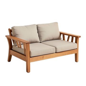 Calabria Sonoma Teak Patio Sofa With Cushions