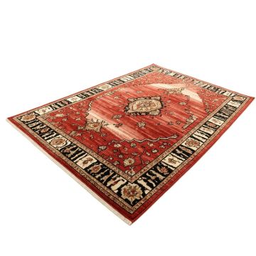 Hyeon Power Loom Red/Ivory/Black Rug