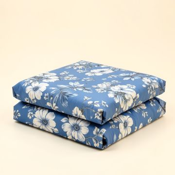 Blue Floral Duvet Cover Set (synthetic illustration; no displayed measurements)