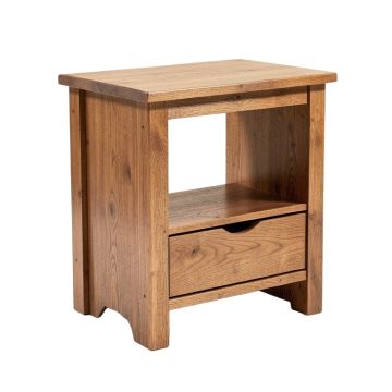 Rabun Solid Wood Trestle End Table With Storage