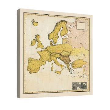 Ethnographische Karte Von Europa , 1847 By Heinrich Berghaus Graphic Art On Wrapped Canvas