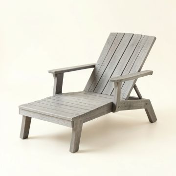 Reed Crest Outdoor Lounge Chair - Gray (synthetic illustration; no displayed measurements)