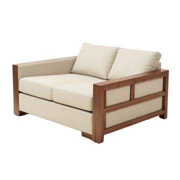 Hillcrest 85 '' Linen Square Arm Sofa Bed