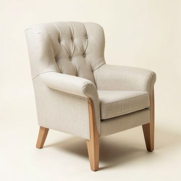 Robby 29 '' Wide Tufted Linen Wingback Chair (synthetic illustration; no displayed measurements)