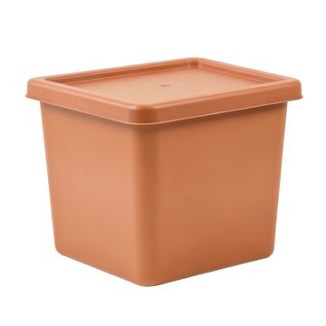 Willow Crest Closed Outdoor Storage Box - Terracotta