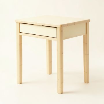 Cedar Field Side Table - Cream (synthetic illustration; no displayed measurements)