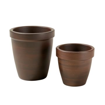 Happy Planter Planter , Set Of 2 ( Large , Medium ) , Mahogany